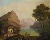 SKALA Frantisek 1817,View of Vierwaldsteter Lake,Palais Dorotheum AT 2015-11-28