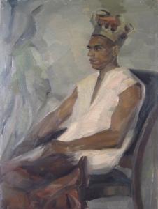 SKALING Audrey 1912-2009,Native Man with Hat,Litchfield US 2012-07-11