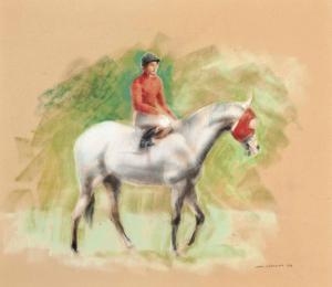 SKEAPING John Rattenbury,Racehorse with jockey up, in red colours,1966,Christie's 2013-03-05