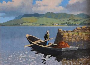 SKELTON John Francis 1954,By The Old Harbour, Kilary Galway,Morgan O'Driscoll IE 2013-03-25