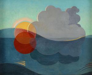 SKOGLUND Jean 1908-1948,Komposition med sol,1934,Stockholms Auktionsverket SE 2015-10-20