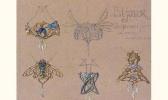 SKOPETZ Madeleine,Lot d'environ 8 dessins concernant les bijoux,1900,Aguttes FR 2003-03-25