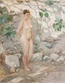 SKOROBOGATOV Svjatoslav Petrovic,'Odnoschennaja Nude of a woman in landscape,Quittenbaum 2007-10-22