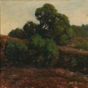 SKOV Marius A. Hansen 1885-1964,Landscape with green trees,Bruun Rasmussen DK 2011-12-05