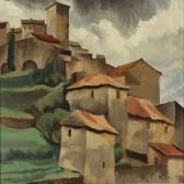 SKOV Rasmus 1907-1970,Southern European village,1934,Bruun Rasmussen DK 2014-06-09