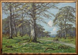 SKOVBOLL Aage,Wooded Landscape with House,1946,Stair Galleries US 2015-05-15
