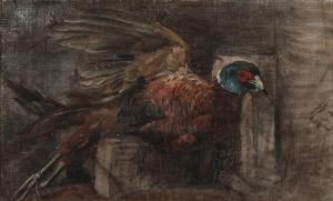 SKOVGAARD Joachim 1856-1933,A pheasant,1874,Bruun Rasmussen DK 2024-01-22