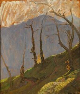 SKOVGAARD Niels,Mountain landscape from Torre Pellice, Italy,1909,Bruun Rasmussen 2022-06-06