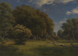 SKOVGAARD Peter Christian Thamsen,Summer woodland scene with figures,1859,Bonhams 2024-03-13
