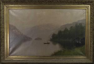 SKRAMSTAD Ludvig 1855-1912,A MOUNTAIN LAKE,1894,McTear's GB 2023-02-01