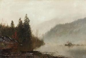 SKRAMSTAD Ludvig 1855-1912,Fog over a fiord,Bruun Rasmussen DK 2022-03-21