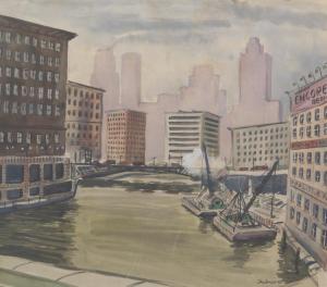 SKULMAN 1900-1900,Chicago River,1953,Aspire Auction US 2017-05-27