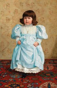 SKUTECKY Dominik 1849-1921,Girl in a Blue Frock,1894,Palais Dorotheum AT 2020-06-08