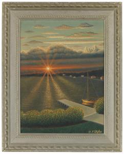 SKYLLAS Drossos P 1912-1973,Sunset and Pier,Christie's GB 2019-01-18
