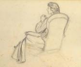 SLADE A. H 1887-1891,School.- Study of a seated woman,Bloomsbury London GB 2005-05-26
