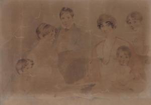 SLATER JOSEPH,family portrait of Lady Hamilton and children,1810,Burstow and Hewett 2017-03-29