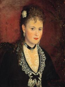 SLENDZINSKI Wincenty 1837-1909,Portret pięknej damy,Rempex PL 2009-12-16