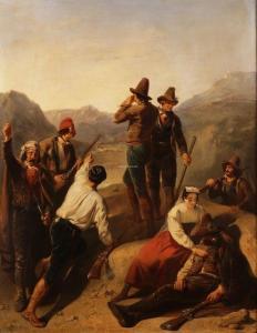 SLINGENEYER Ernest 1820-1894,Partisans en montagnes,1844,Campo & Campo BE 2019-11-26