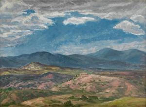 SLOAN Helen Farr 1911-2005,New Mexico Landscape,1962,Swann Galleries US 2016-06-09