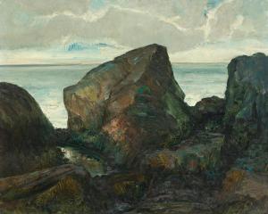 SLOAN Louis B. 1932-2008,New England Landscape,1974,Swann Galleries US 2024-04-04