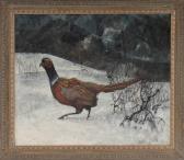 SLOAN Louis B. 1932-2008,Pheasant in Snow,1961,Kamelot Auctions US 2016-03-22