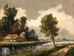 SLOTMAN B.H. 1939,Dutch canal scene with farmhouse,Fieldings Auctioneers Limited GB 2022-04-21