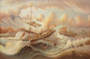 SLOWSKY T. 1900-1900,Ships in distress at sea,Gilding's GB 2023-05-03
