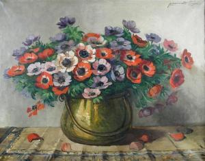 SLUITER Henriette,An Still Life of Anemones in a Bowl,Cheffins GB 2009-04-09