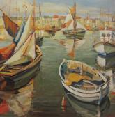 SLUTSKER Michael 1946,Boats in the Harbour,David Duggleby Limited GB 2016-06-17