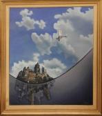 SMALLWOOD Chris 1900-2000,Glider over a town,1982,Rosebery's GB 2012-11-10