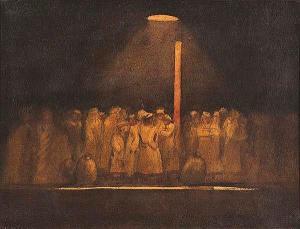 SMART Frank Jeffrey Edson 1921-2013,Soldiers on Platform,1943,Menzies Art Brands AU 2015-03-26