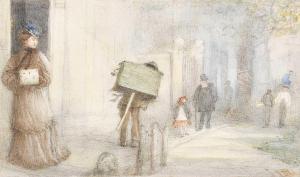 SMETHAM James 1821-1889,Street scene with hurdy gurdy man,Tennant's GB 2022-11-12