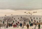 SMETHURST George W,Winter scene with figures skating on a frozen lake,Capes Dunn GB 2020-03-10