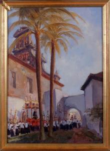 SMETS Charles Ernest 1909,Procession en Andalousie.,Galerie Moderne BE 2023-01-23