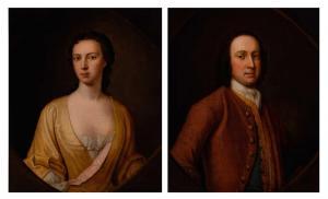 SMIBERT John 1688-1751,Portraits of Francis Balch and his Wife,William Doyle US 2023-11-08