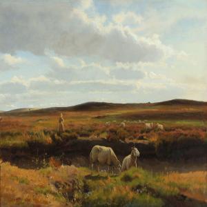 SMIDTH Hans Ludvig 1839-1917,Heath landscape,Bruun Rasmussen DK 2013-05-13