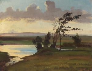 SMIDTH Hans Ludvig 1839-1917,Heath landscape with a small lake,Bruun Rasmussen DK 2024-03-18
