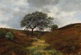 SMIDTH Hans Ludvig 1839-1917,Landscape with oak tree and grey sky,Bruun Rasmussen DK 2021-12-13