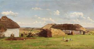 SMIDTH Hans Ludvig 1839-1917,View from an old farm in the village of Rye,Bruun Rasmussen 2017-05-08