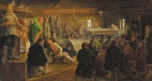 SMIRNOV V.P 1900-1900,Political Meeting on a Kolkhoz,Christie's GB 2000-12-15