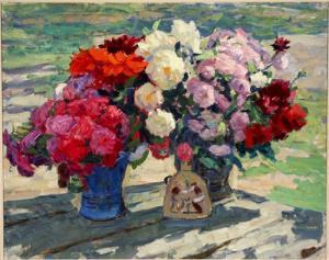 SMIRNOV Yuri Alexandrovitch 1925-1998,Still Life with Two Vases of Flowers,Weschler's US 2014-02-28