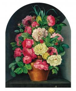 SMIRSCH Johann Carl 1801-1869,Still life with roses in a vase,Palais Dorotheum AT 2024-02-21