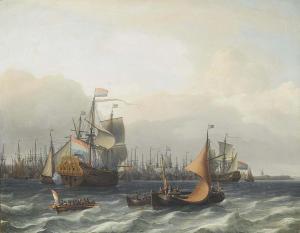SMIT Aernout 1641-1710,The Dutch fleet lying in the harbour at Amsterdam,Christie's GB 2013-11-20