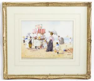 SMITH Albert W 1941,An Edwardian beach scene with children an,20th century,Claydon Auctioneers 2023-12-30