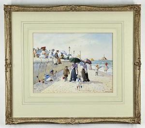 SMITH Albert W 1941,Edwardian family walking on a beach beside sea wal,Rogers Jones & Co 2022-03-25