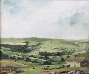 SMITH Alexis 1949,Greenhow Hill II, Nidderdale landscape,1984,Morphets GB 2023-03-09