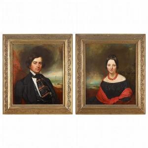 SMITH ALLEN 1810-1890,Portrait of a lady and a gentleman,Freeman US 2014-11-13