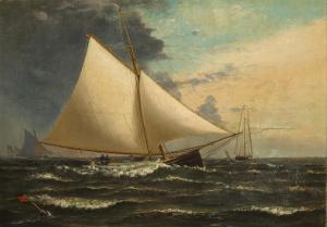 SMITH Archibald Cary 1837-1911,A gaff rigged sloop passing the racing mark,Bonhams GB 2013-01-25
