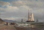 SMITH Archibald Cary 1837-1911,Shipping in a calm in Sandy Hook Bay,Christie's GB 2008-12-03