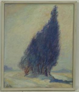 SMITH Arnold 1905-1995,Bomen in landschap bij Saint Remy, Frankrijk,Venduehuis NL 2018-02-21